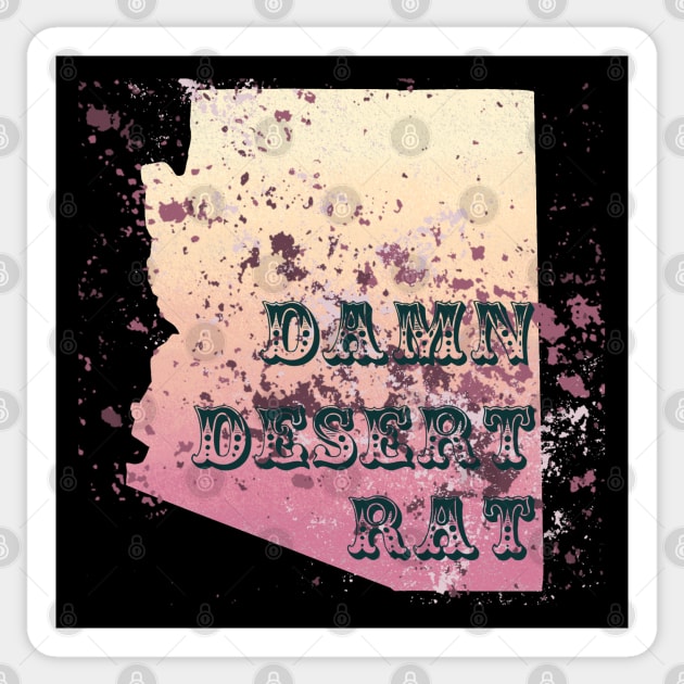 Desert Rat- Peaches Sticker by Outtaline